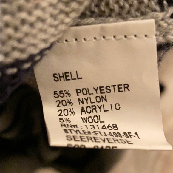 Fate Navy and Grey Striped Cardigan NWT - Picture 5 of 5